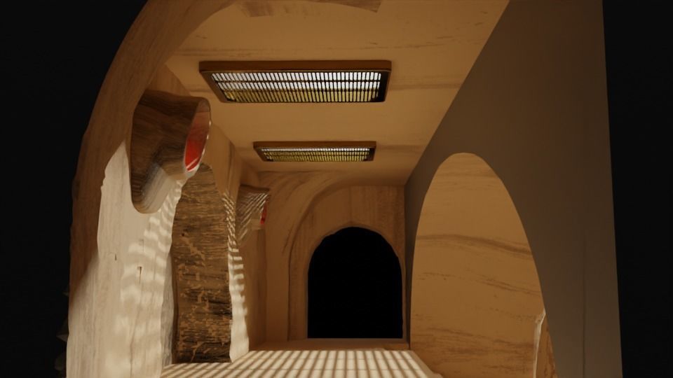 Jabbas Throne Room - Set 2- Throne Area  1-12 scale Blackseries  3D print model_3