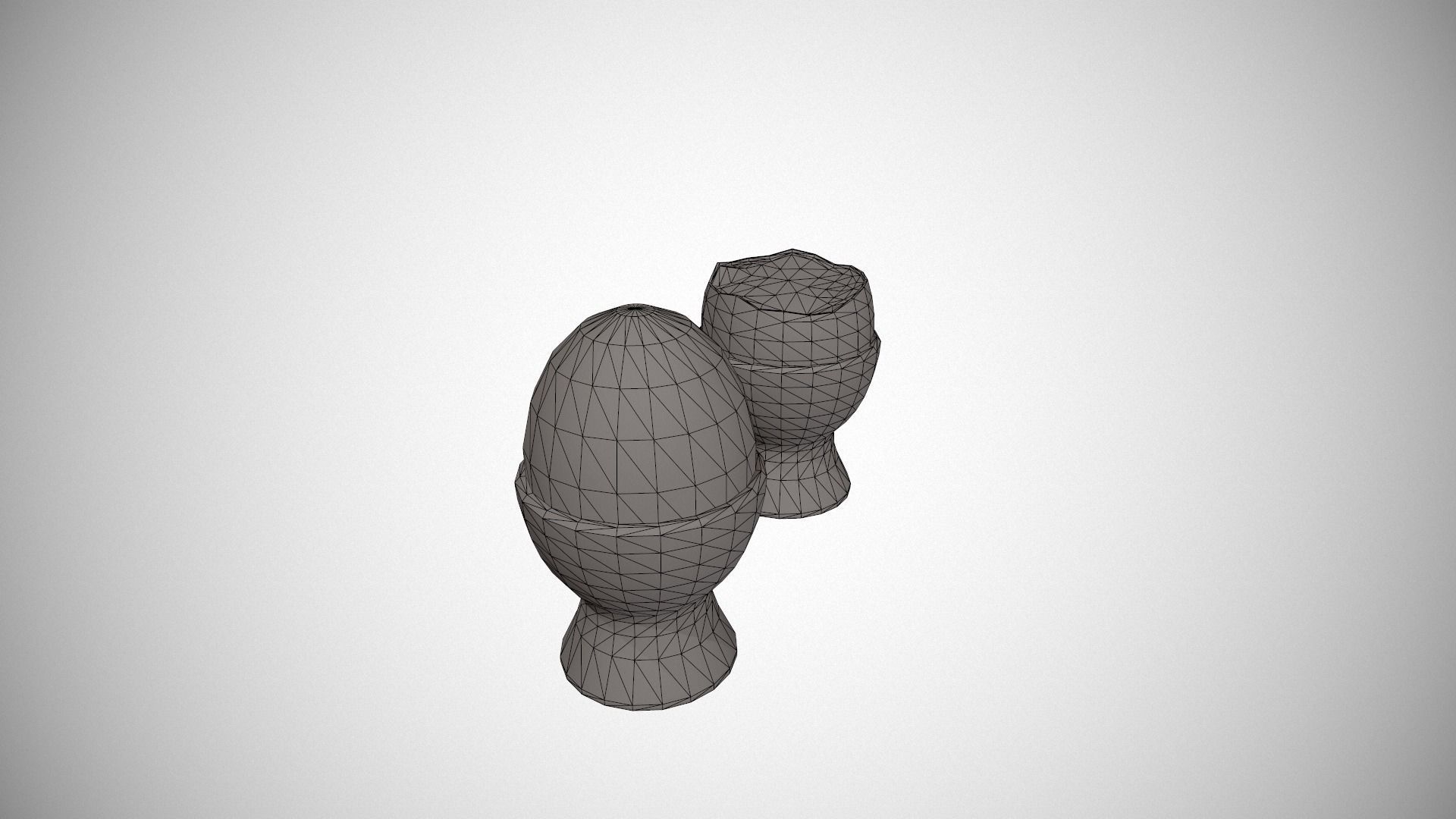 Boiled Egg and Cracked Egg in Cup Low-poly 3D model_14