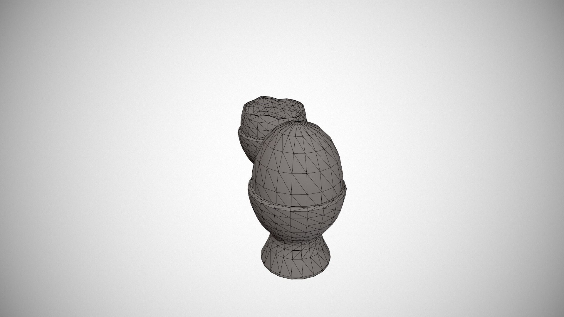Boiled Egg and Cracked Egg in Cup Low-poly 3D model_15