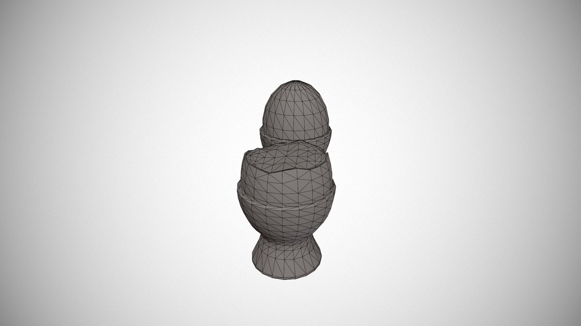 Boiled Egg and Cracked Egg in Cup Low-poly 3D model_20