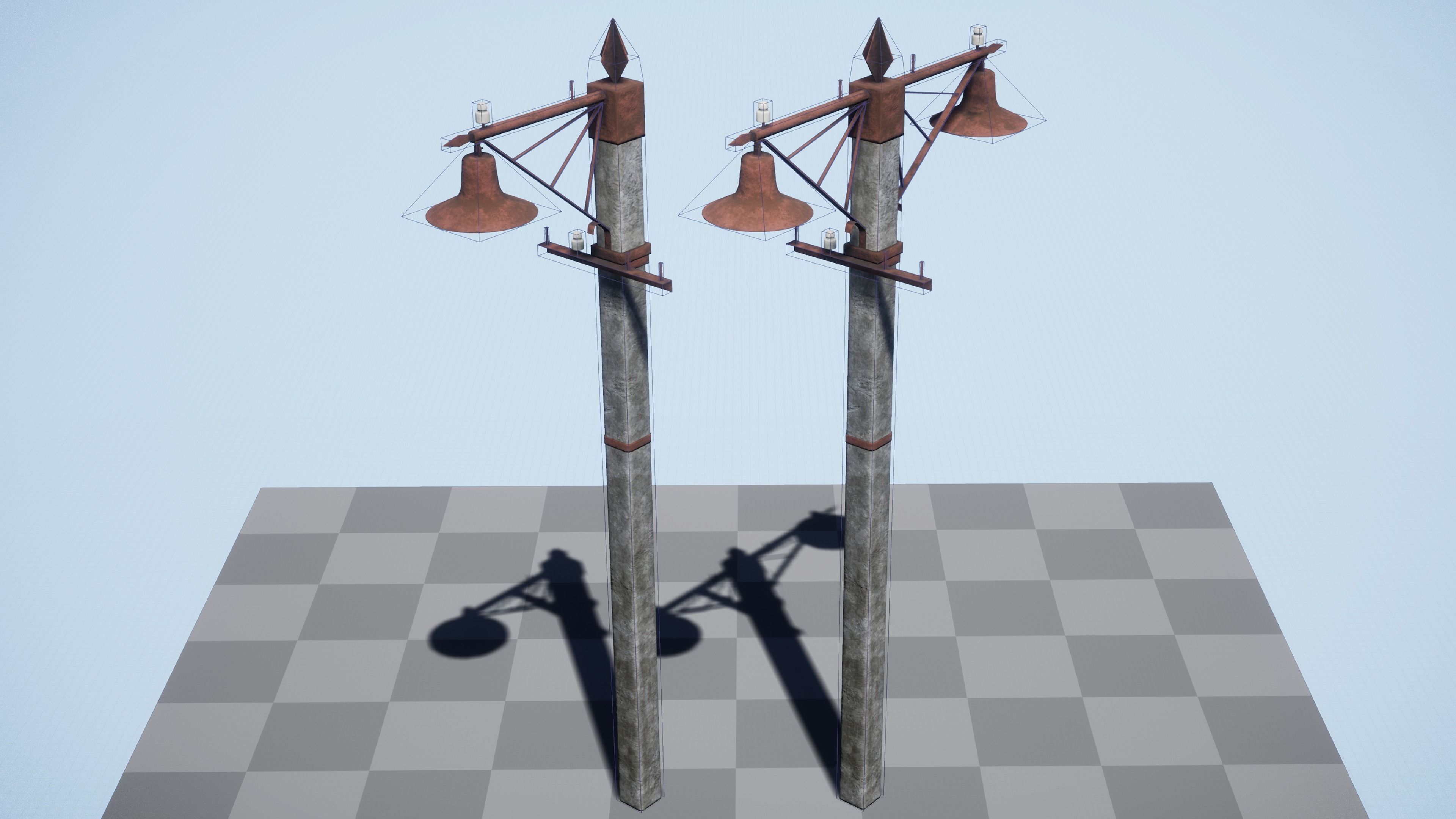 Old Street Lamp Post Pack Low-poly 3D model_24