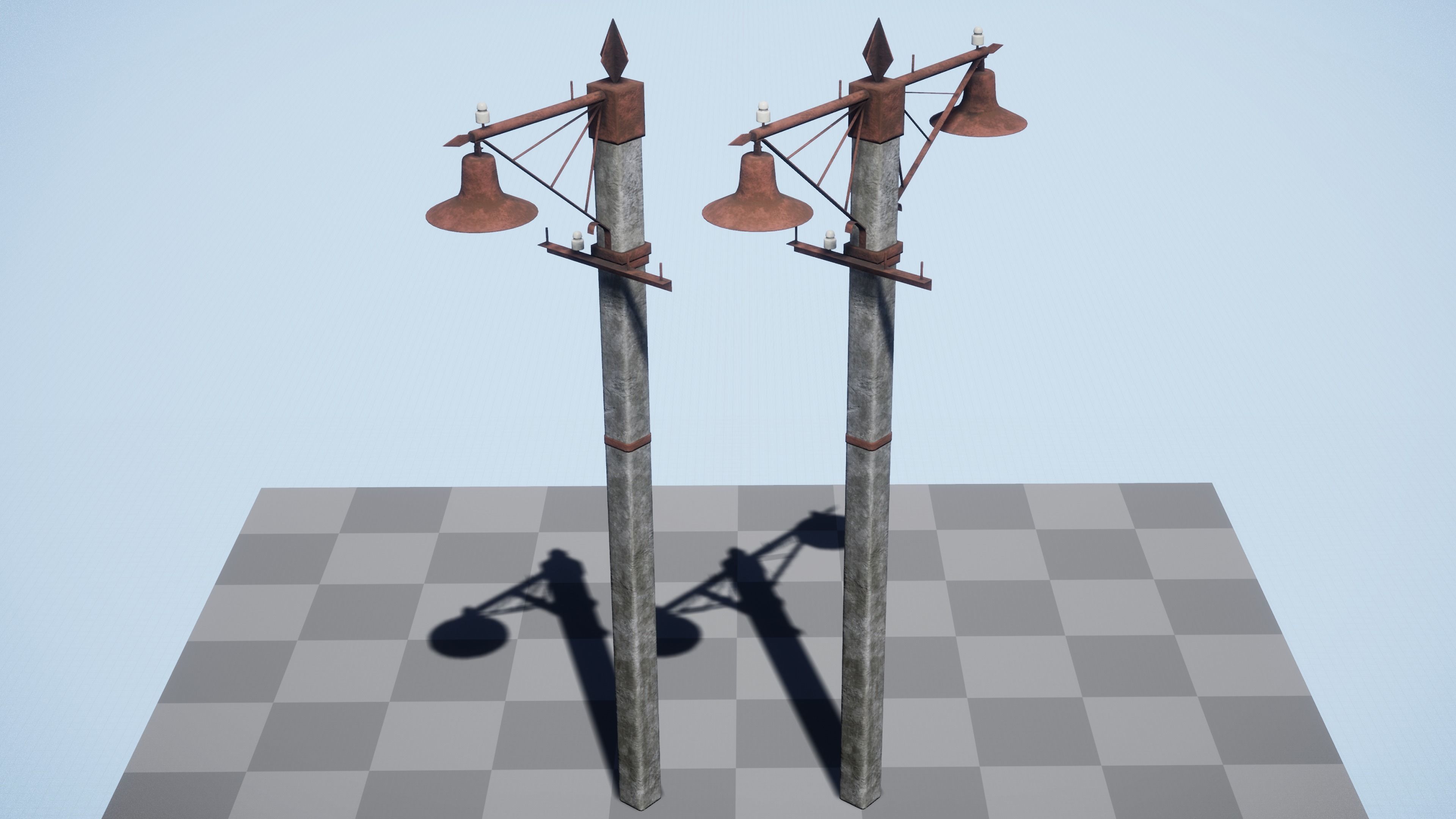 Old Street Lamp Post Pack Low-poly 3D model_23