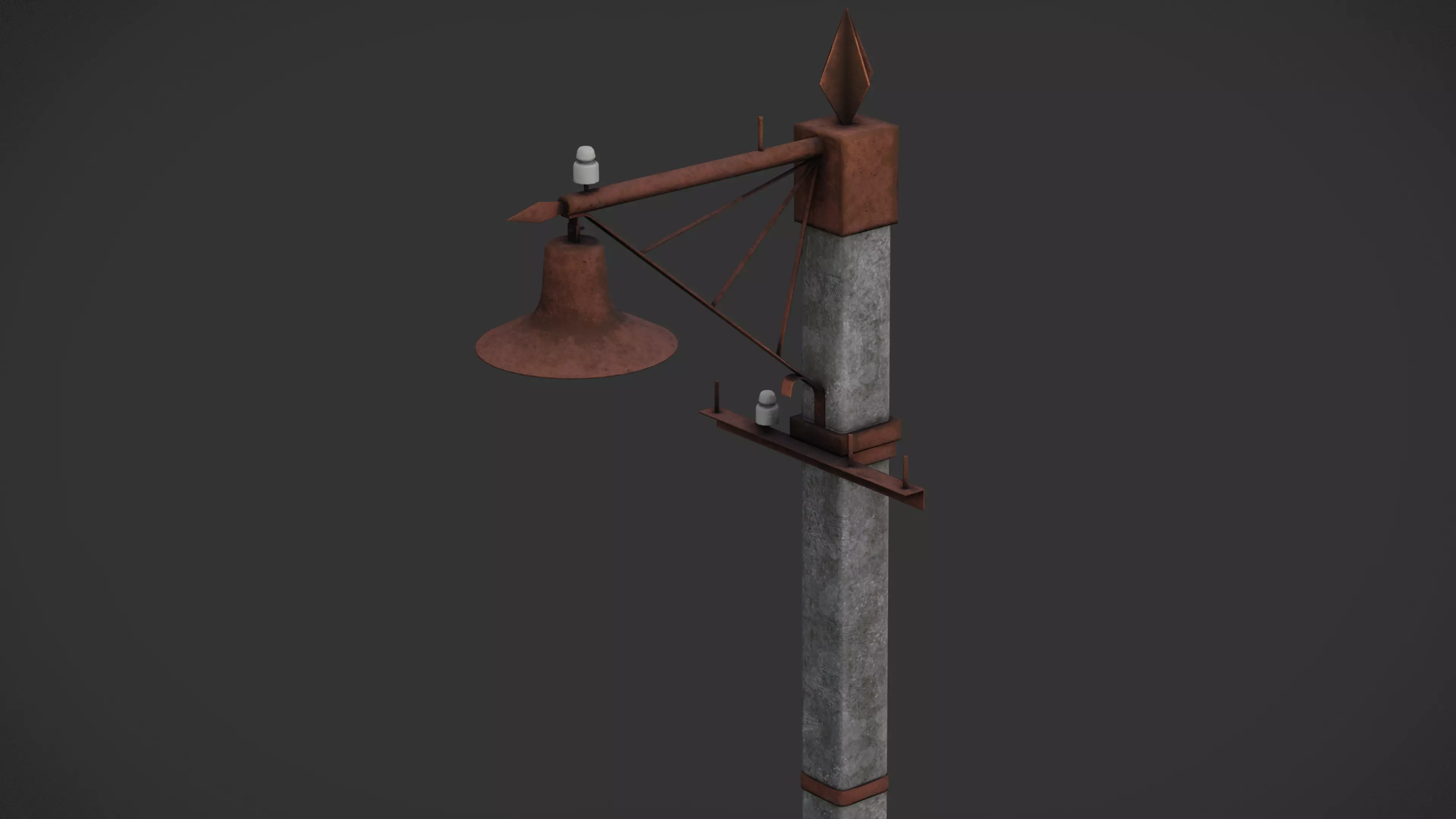Old Street Lamp Post Pack Low-poly 3D model_0