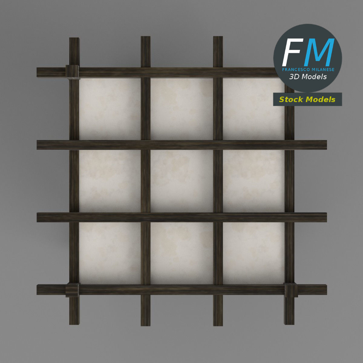 Shoji lamp 1 3D model_6