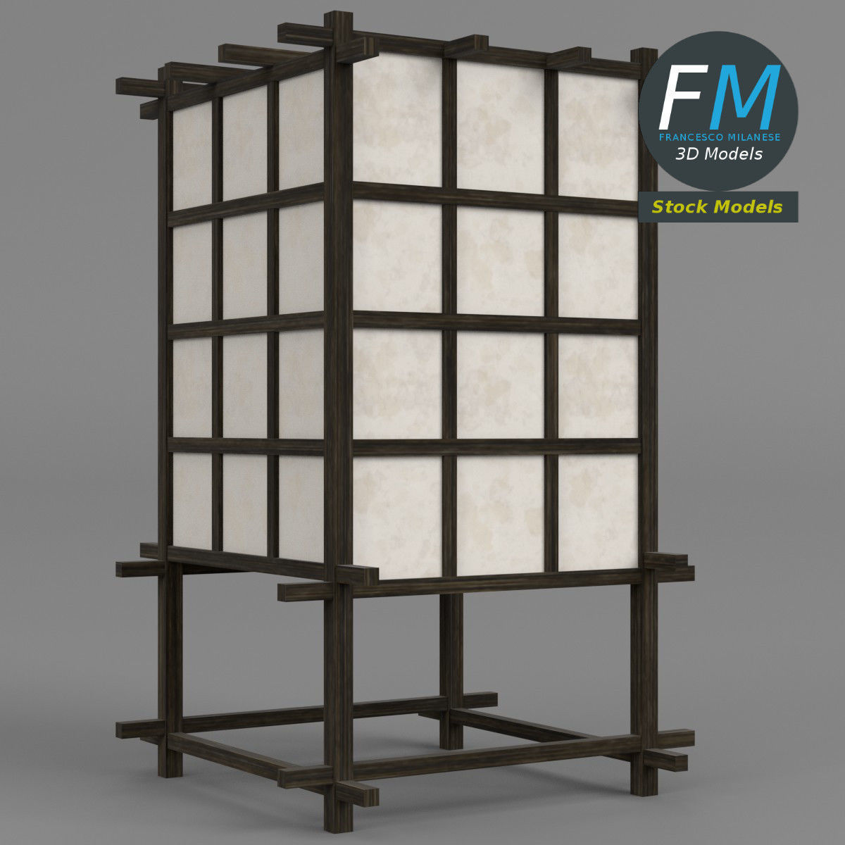 Shoji lamp 1 3D model_3