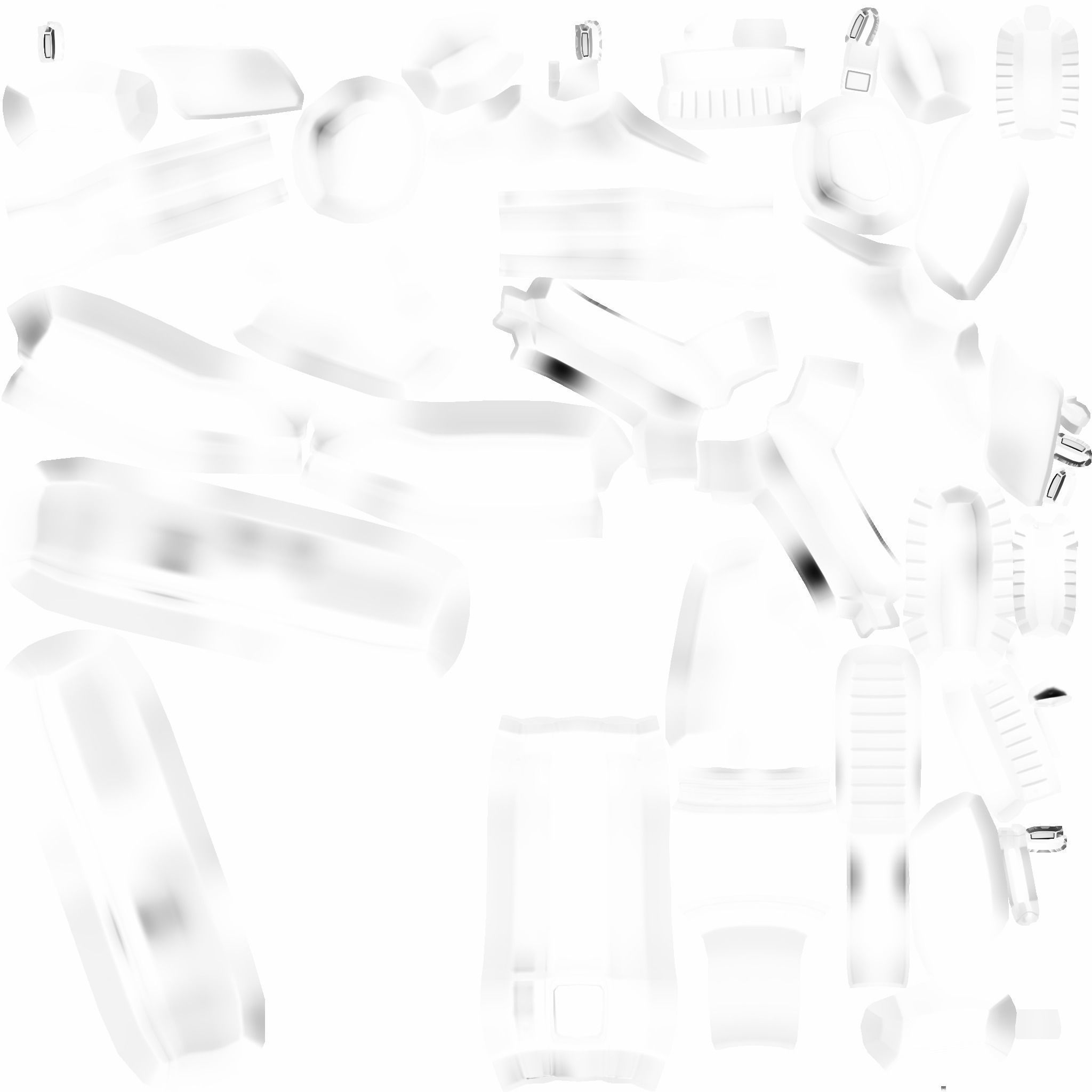 Sci-Fi Assault Rifle - Female Character Design Low-poly 3D model_18