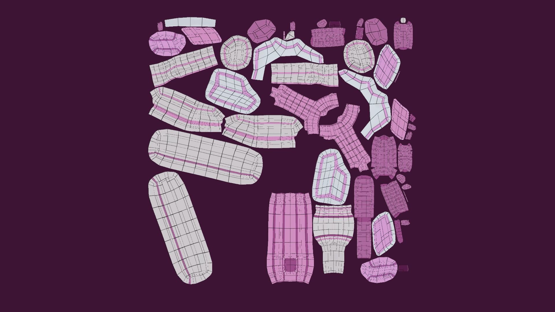 Sci-Fi Assault Rifle - Female Character Design Low-poly 3D model_15