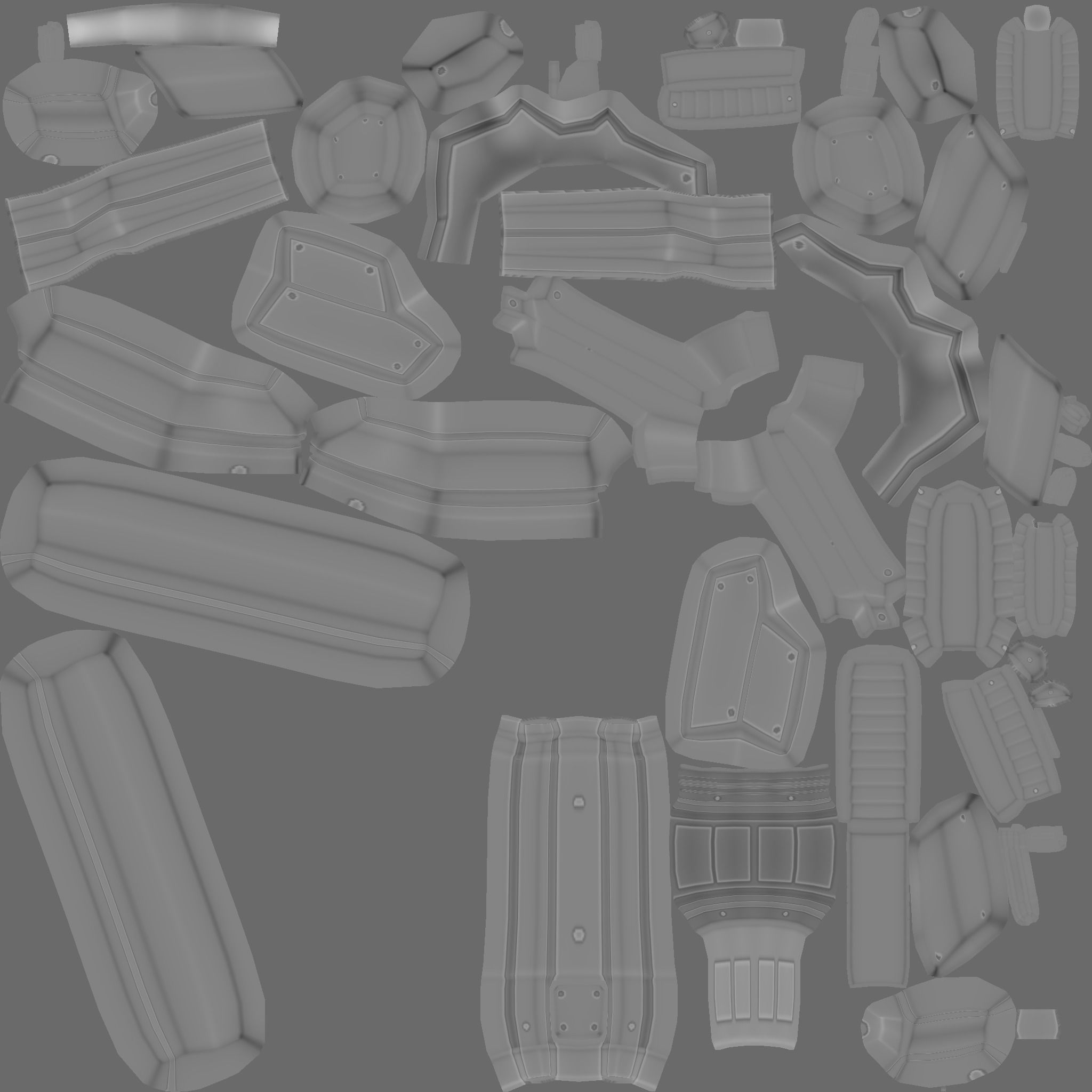 Sci-Fi Assault Rifle - Female Character Design Low-poly 3D model_23