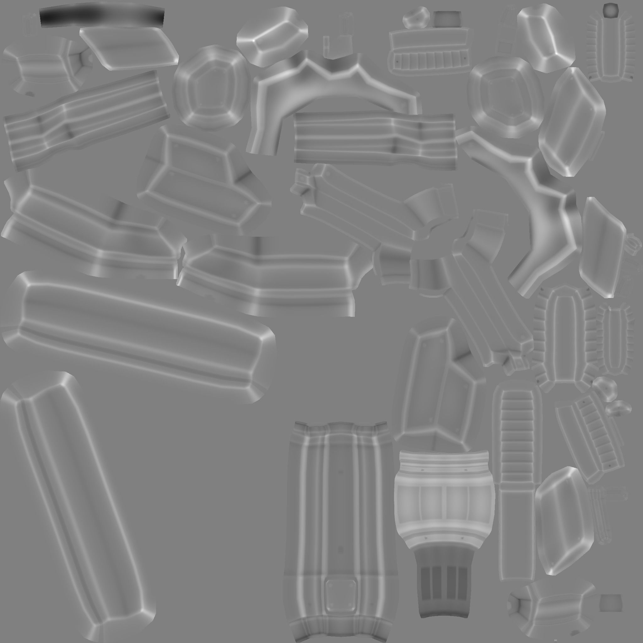 Sci-Fi Assault Rifle - Female Character Design Low-poly 3D model_20