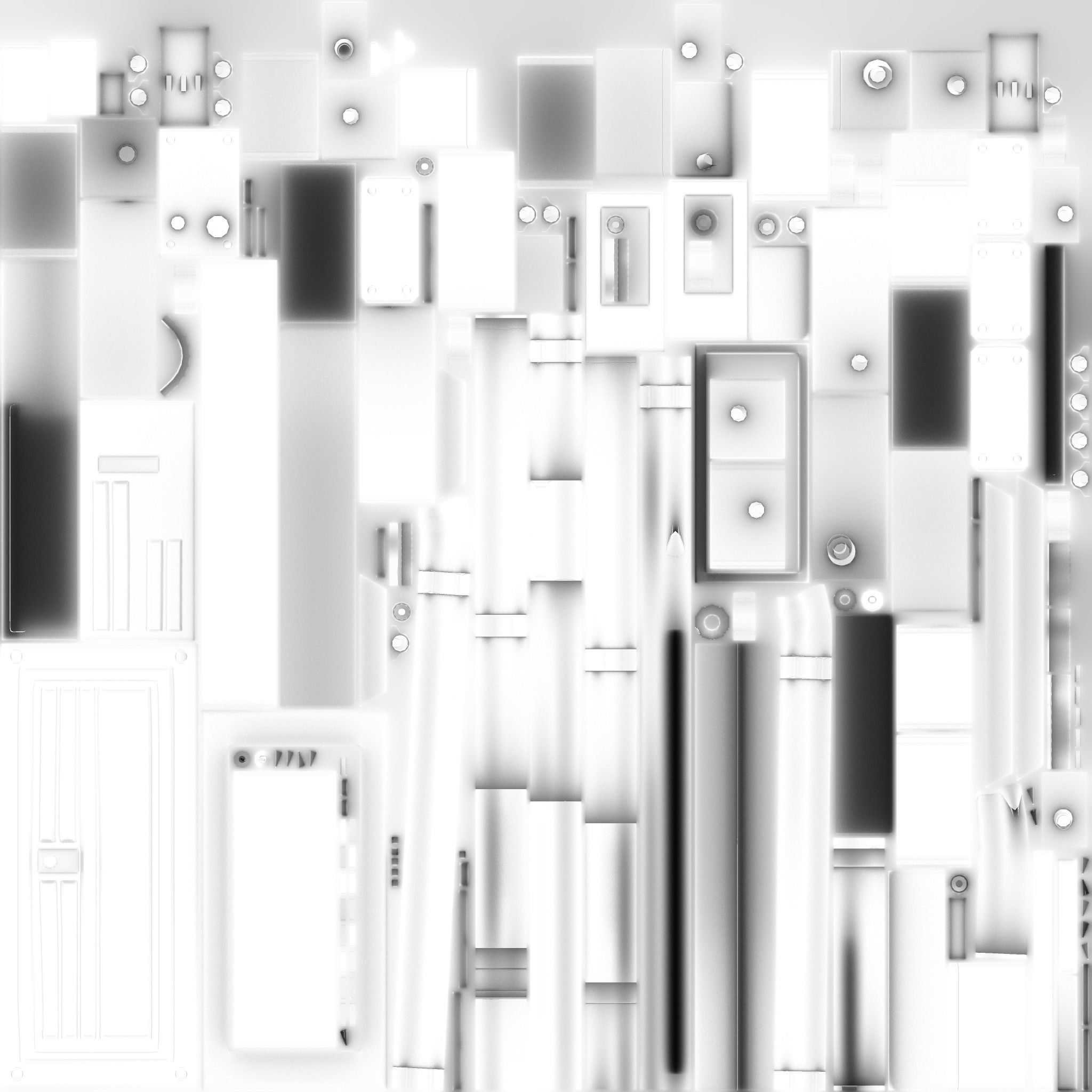 Fuse Box Electrical Panel Low-poly 3D model_8
