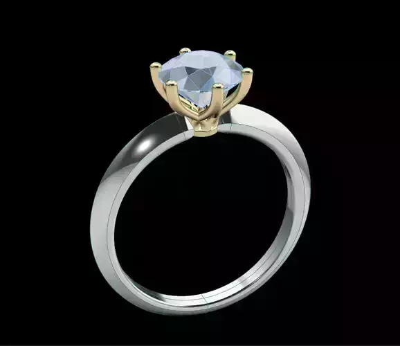 Ring 8 engagement with sapphire