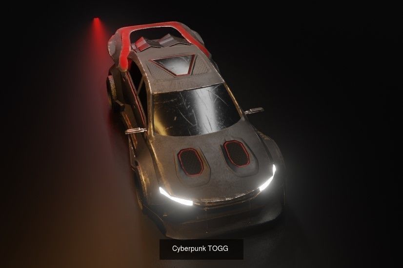 Cyperpunk Vehicle Set 1 3D Model Collection_7