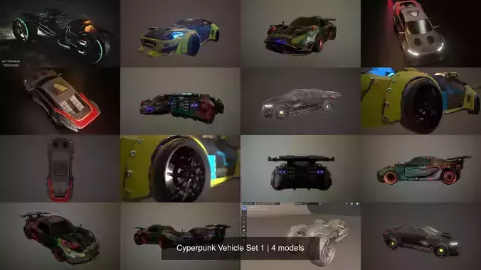 Cyperpunk Vehicle Set 1