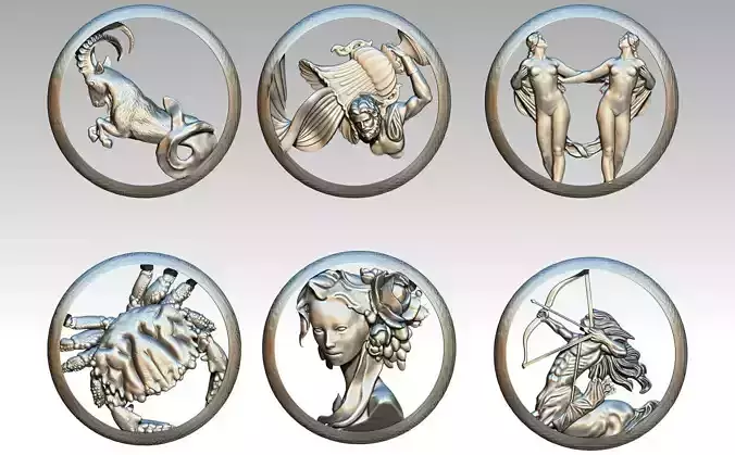 Lot of 6pcs zodiac models