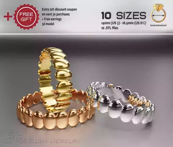 unique eternity stackable printable wedding rings package