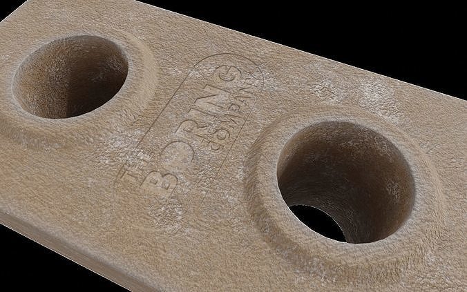 The boring company - Brick PBR 2K Textures Low-poly 3D model