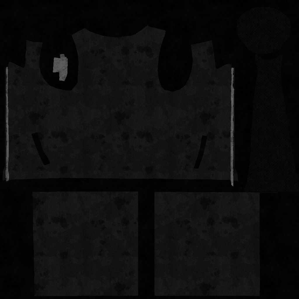 Cop Zombie Low-poly 3D model_39