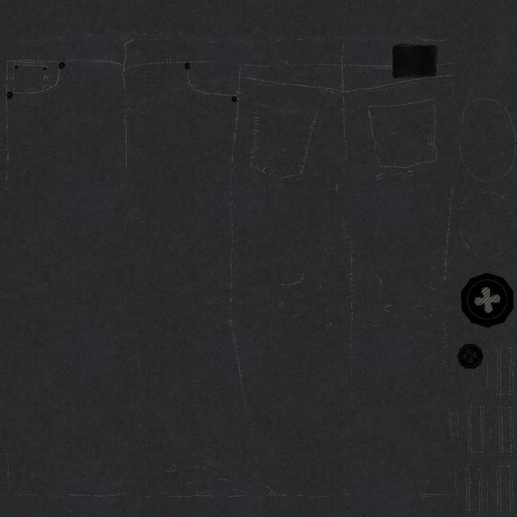 Cop Zombie Low-poly 3D model_10