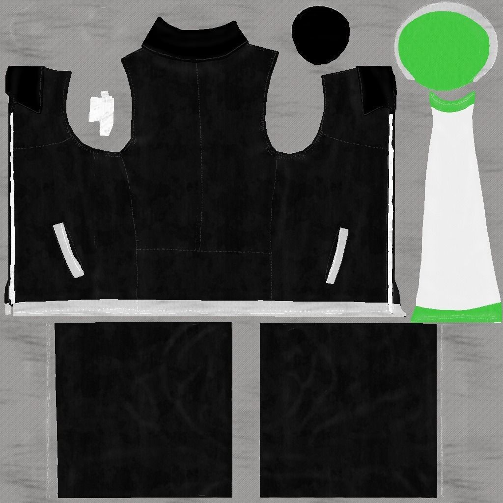 Cop Zombie Low-poly 3D model_38