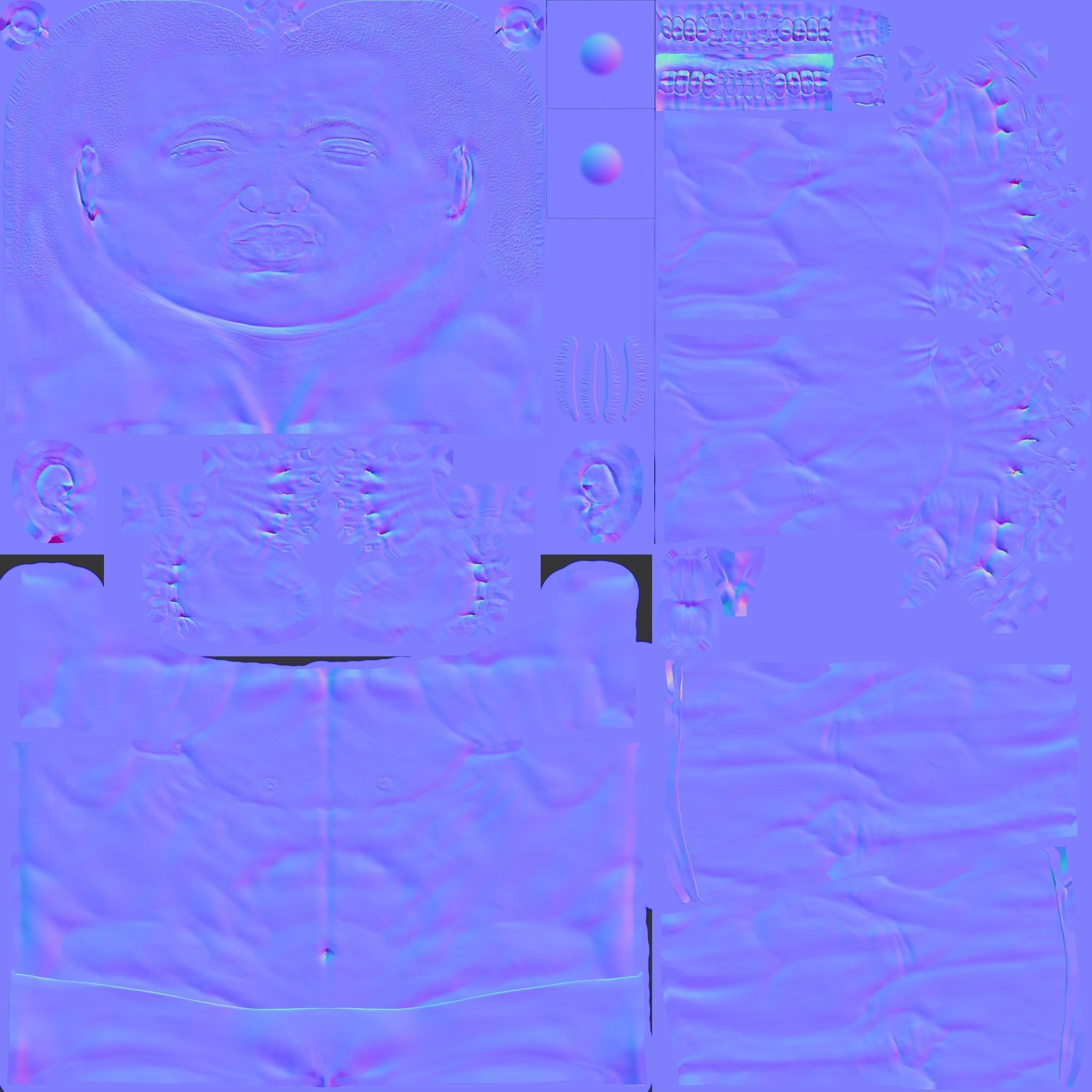 Cop Zombie Low-poly 3D model_5