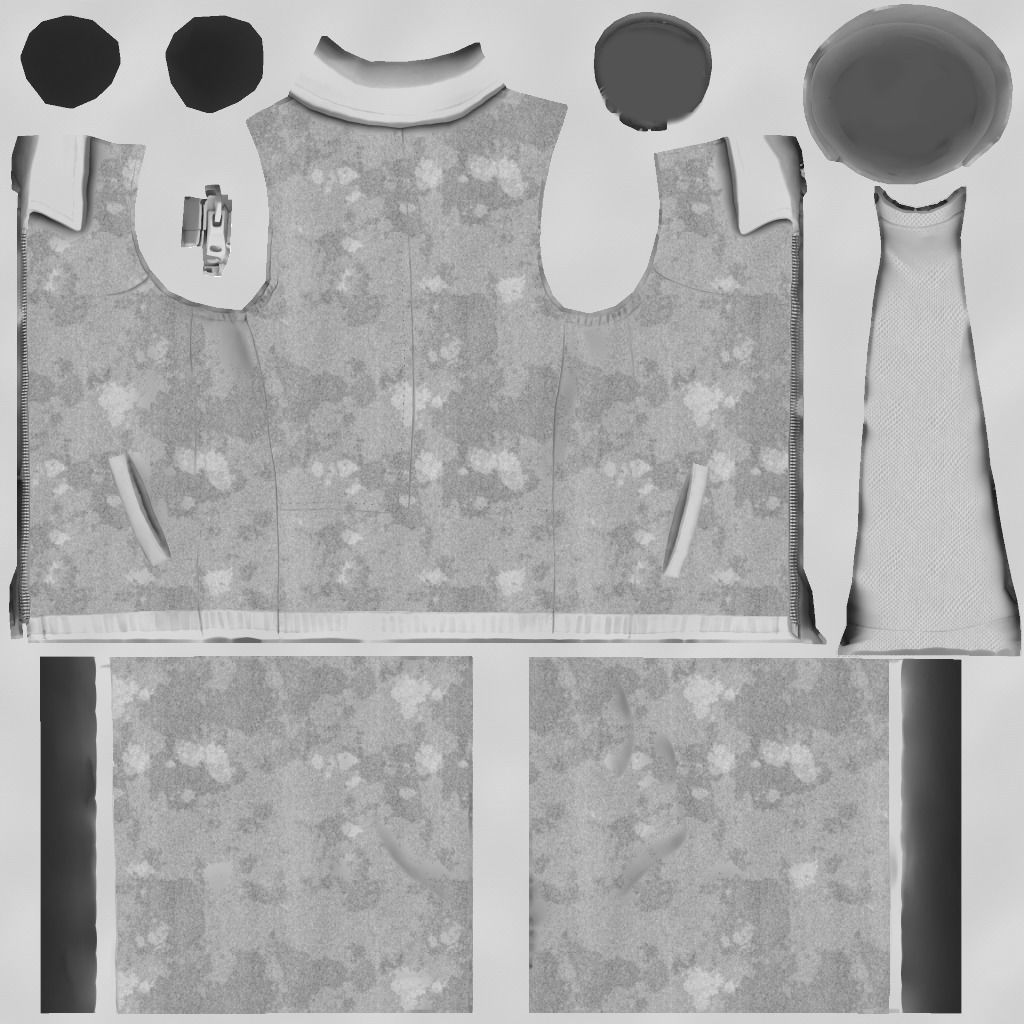 Cop Zombie Low-poly 3D model_36