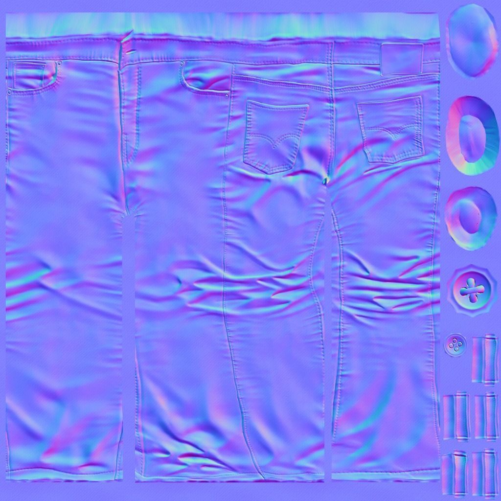 Cop Zombie Low-poly 3D model_14