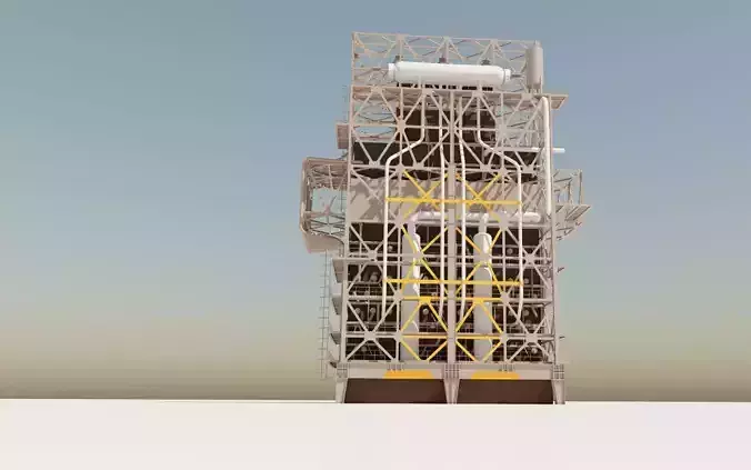 Refinery metal structure 3D model