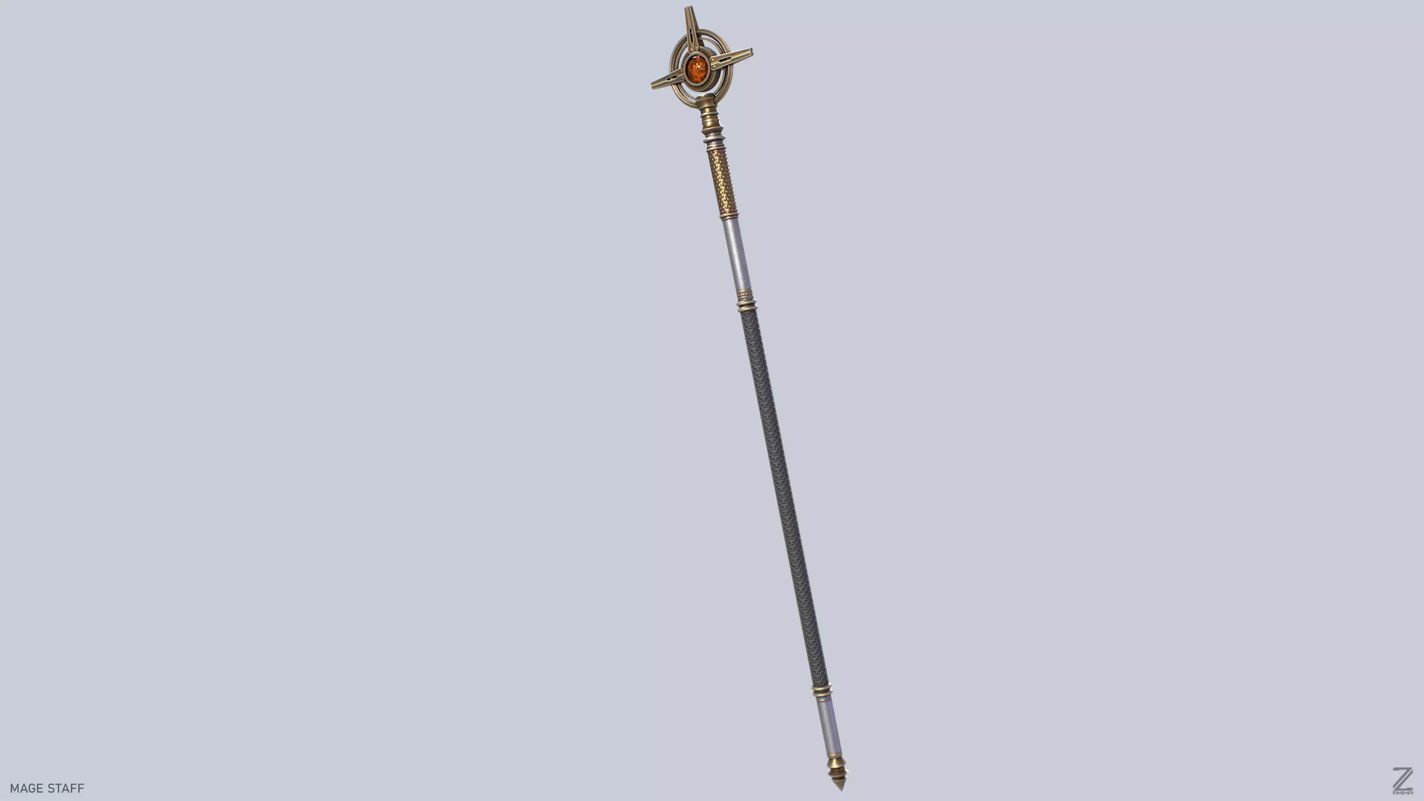 Mage staff  Low-poly 3D model_7