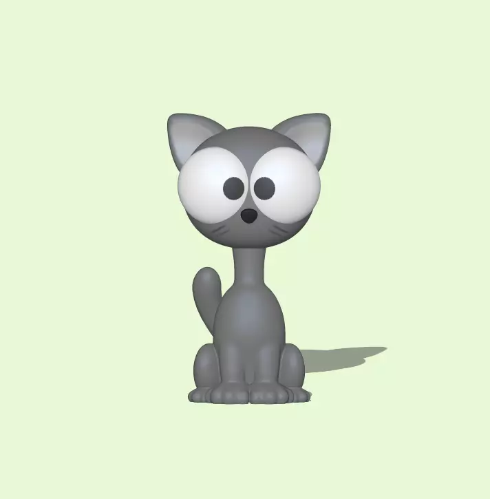 A cute Cat Big Eyes to decorate and play 3D print model