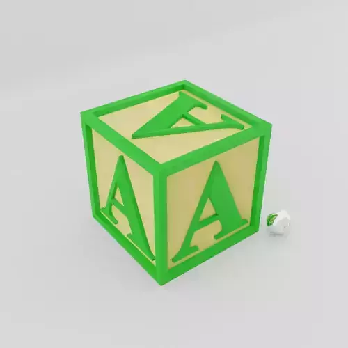 Kids Letter Block - A Letter