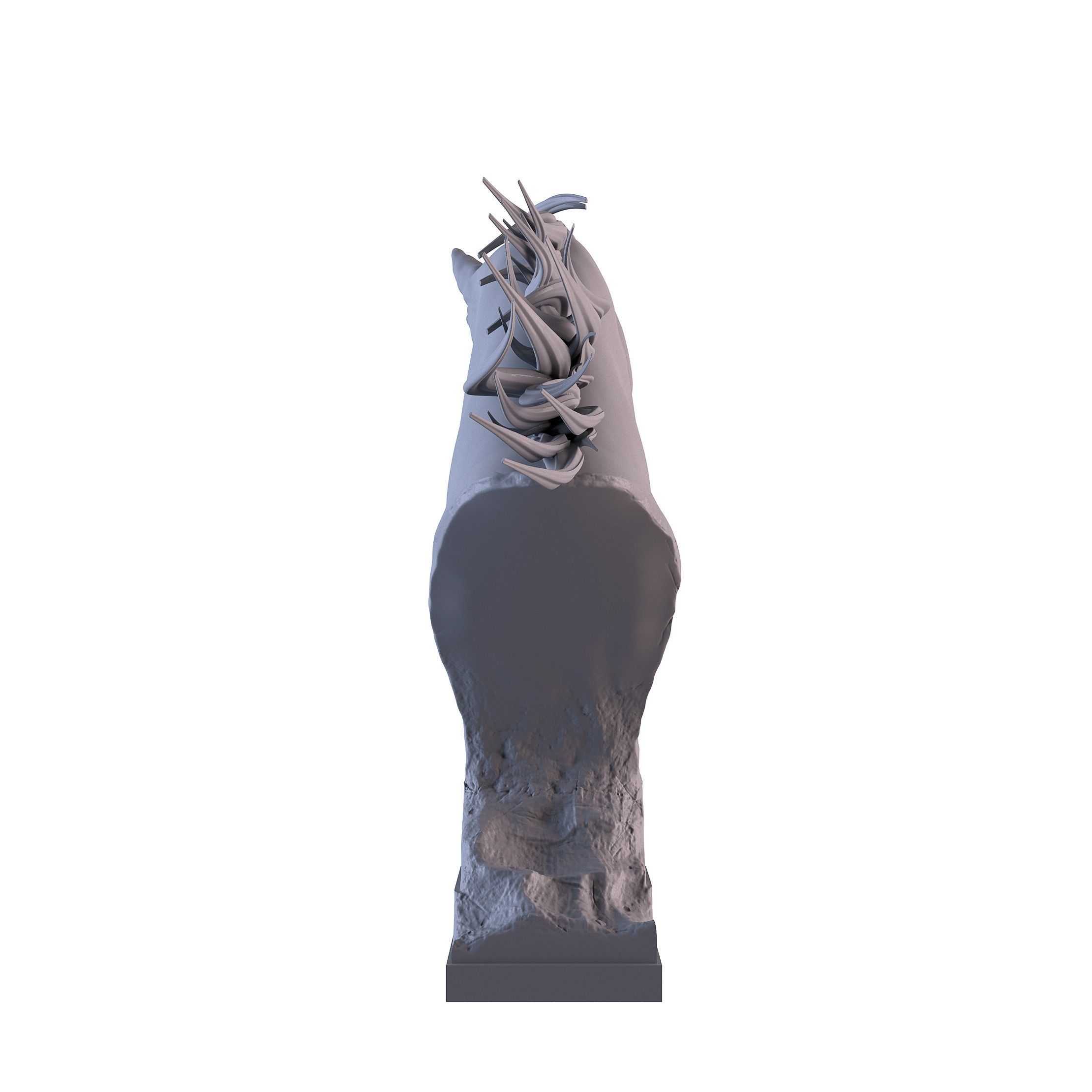Horse Head Statue 3D print model_4