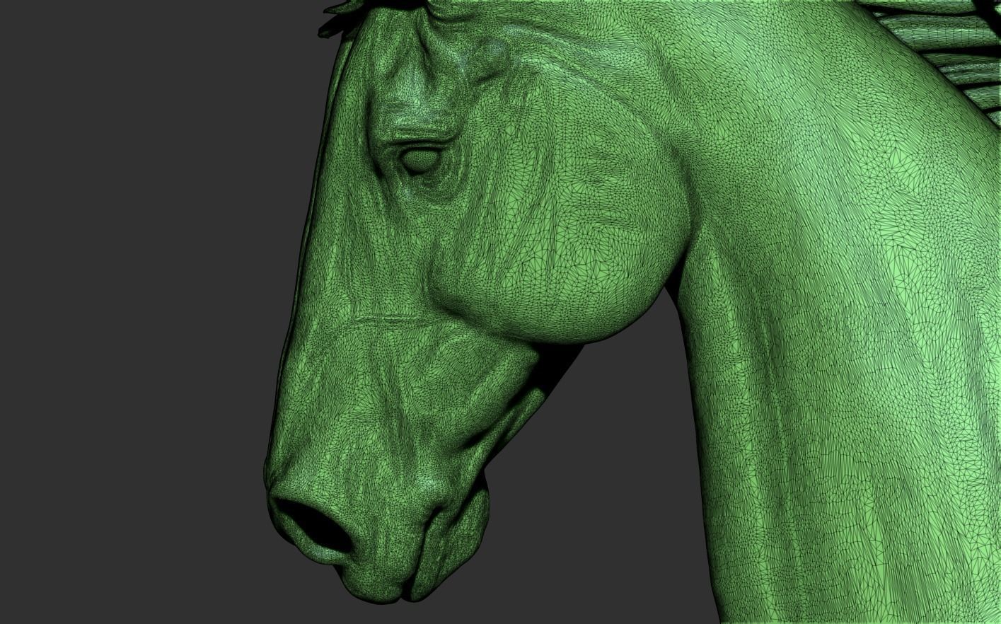 Horse Head Statue 3D print model_10