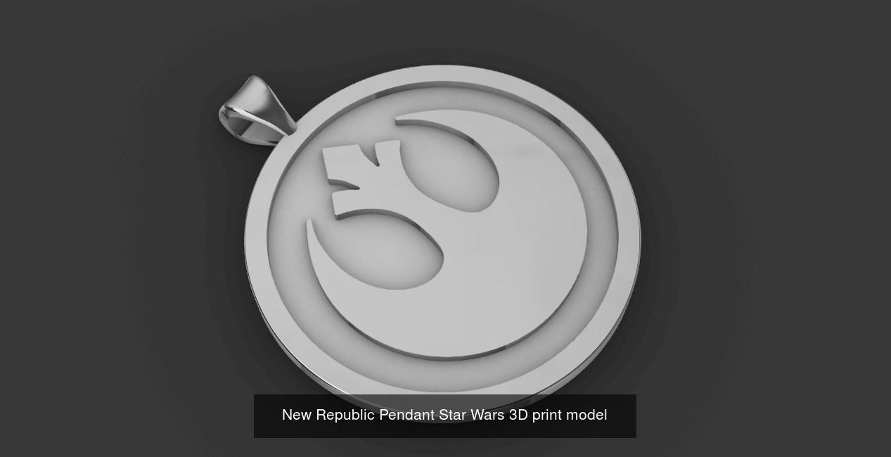 StarWars Pendant symbol 3D Model Collection_6