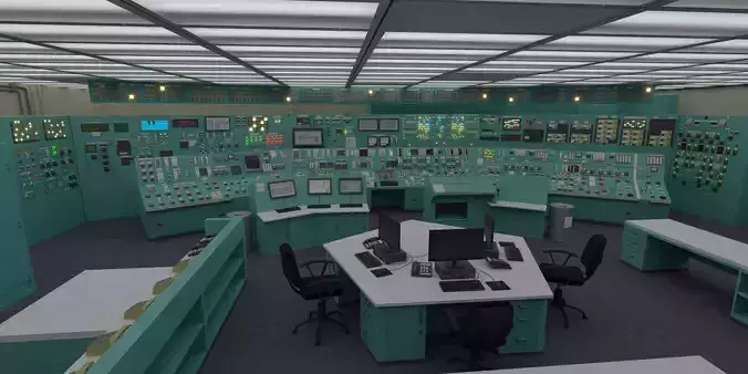 Nuclear Power Plant Control Room 3D model