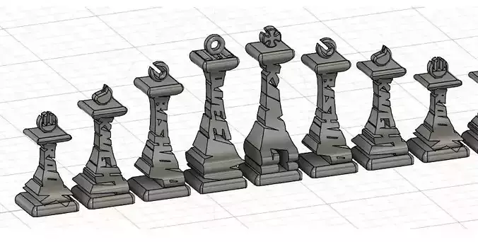 CHess Pieces - Name Shaped