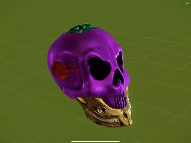 Cyberpunk skull version 1
