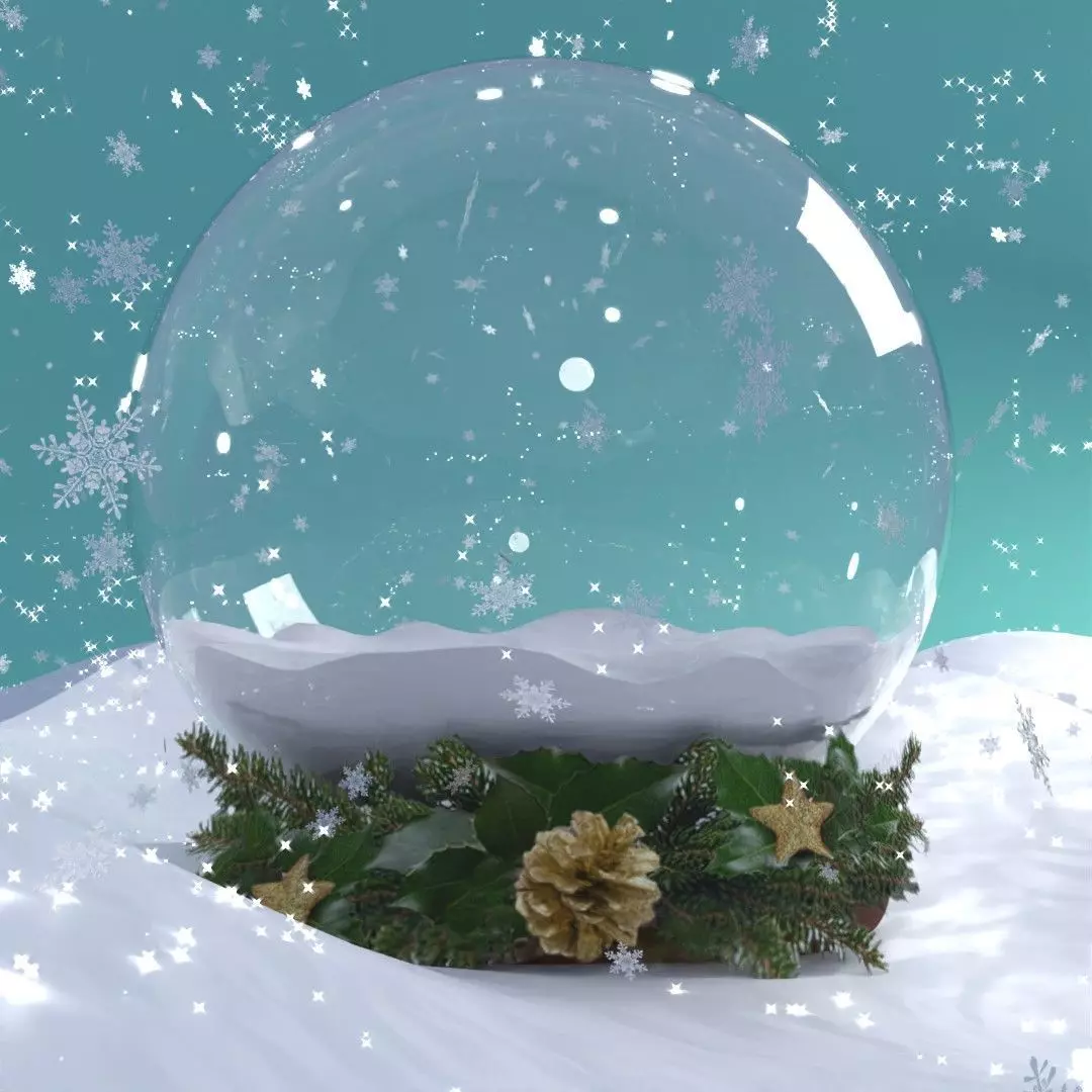 Waterglobe scene 3D model_0