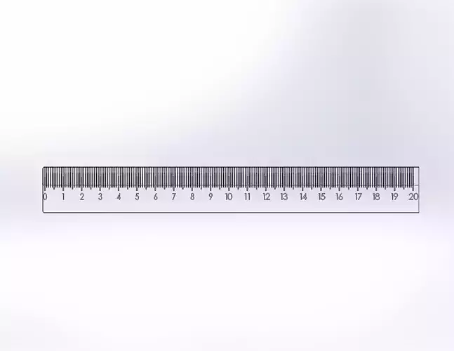 Ruler 20cm 3D print model