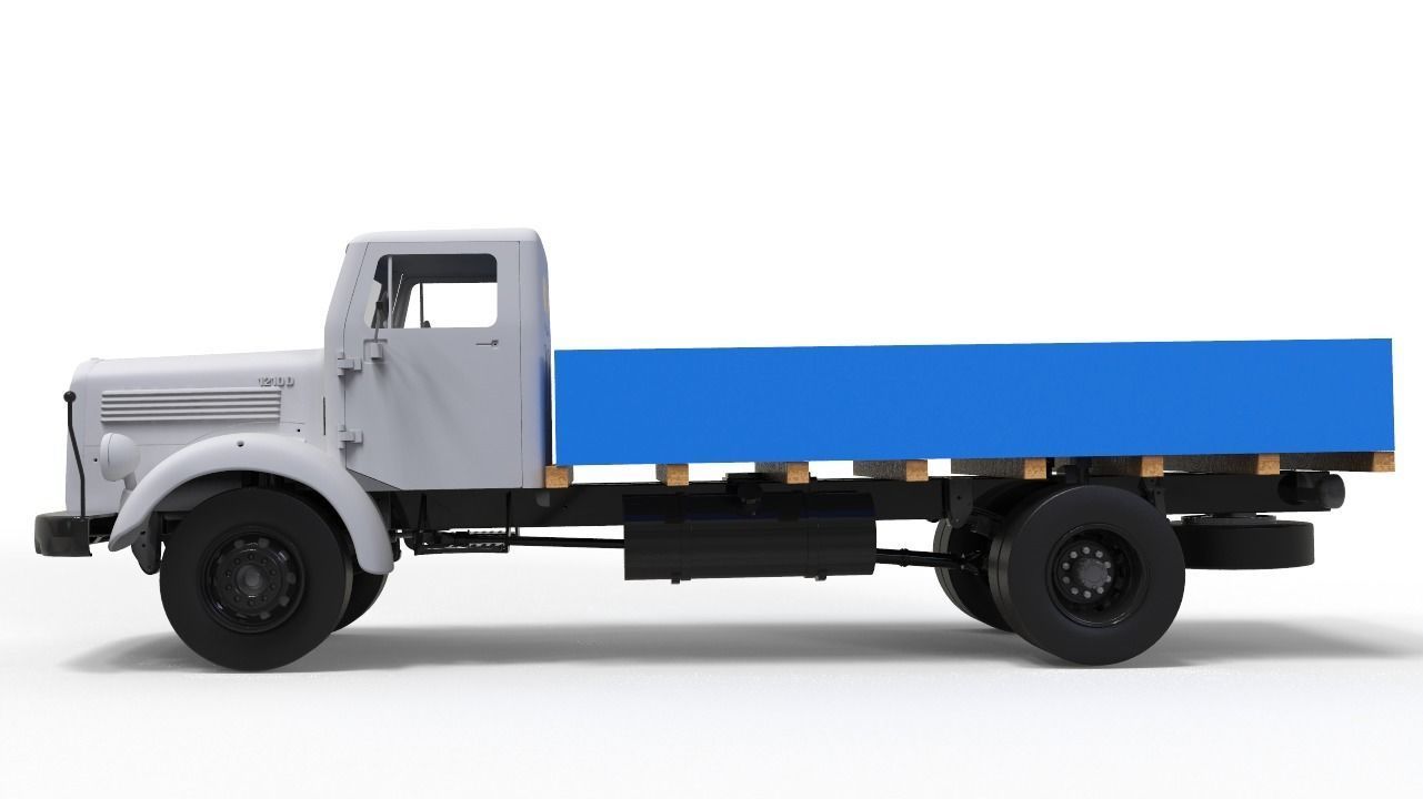Mercedes L312-TATA 1210D Vintage Truck - 3D printable 14th scale 3D print model_3