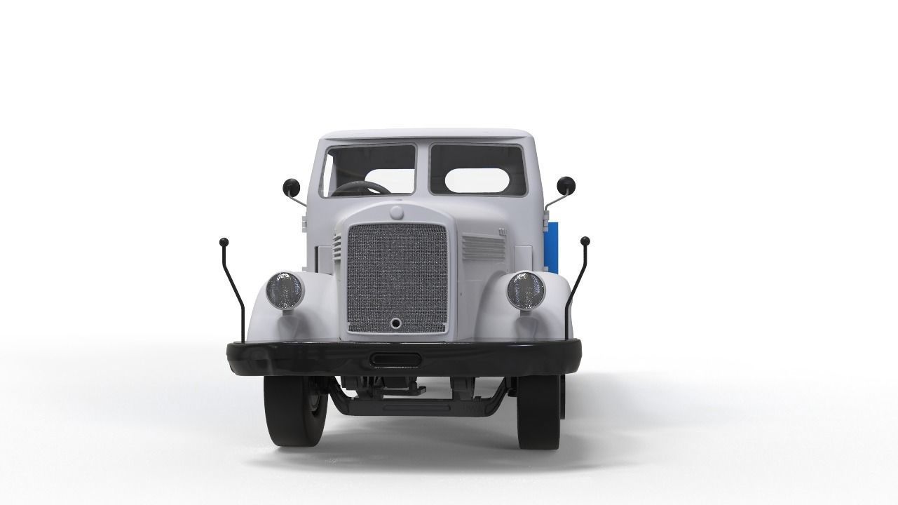 Mercedes L312-TATA 1210D Vintage Truck - 3D printable 14th scale 3D print model_5