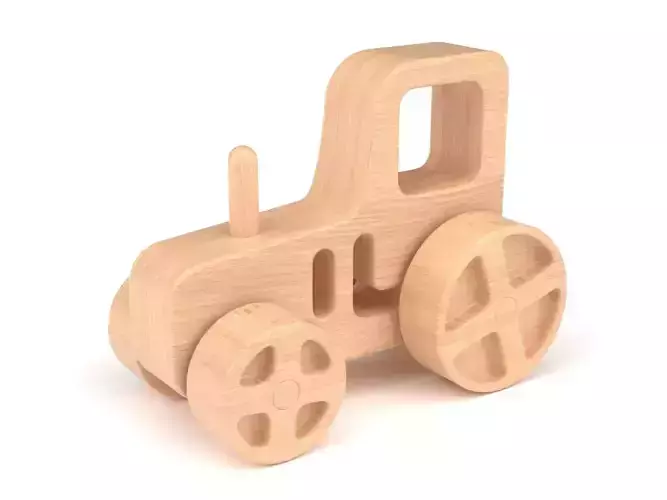 Wooden toy tractor 12