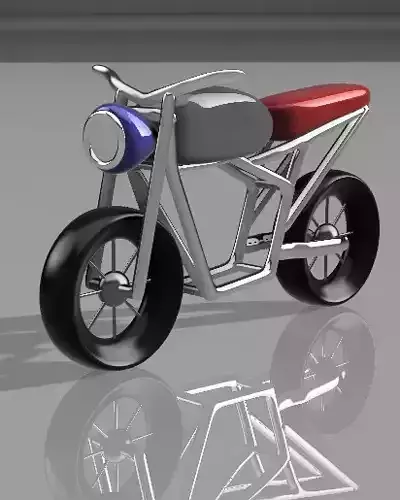 Electric Scrambler Bike Frame Design 3D model