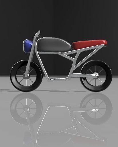 Electric Scrambler Bike Frame Design 3D model_4