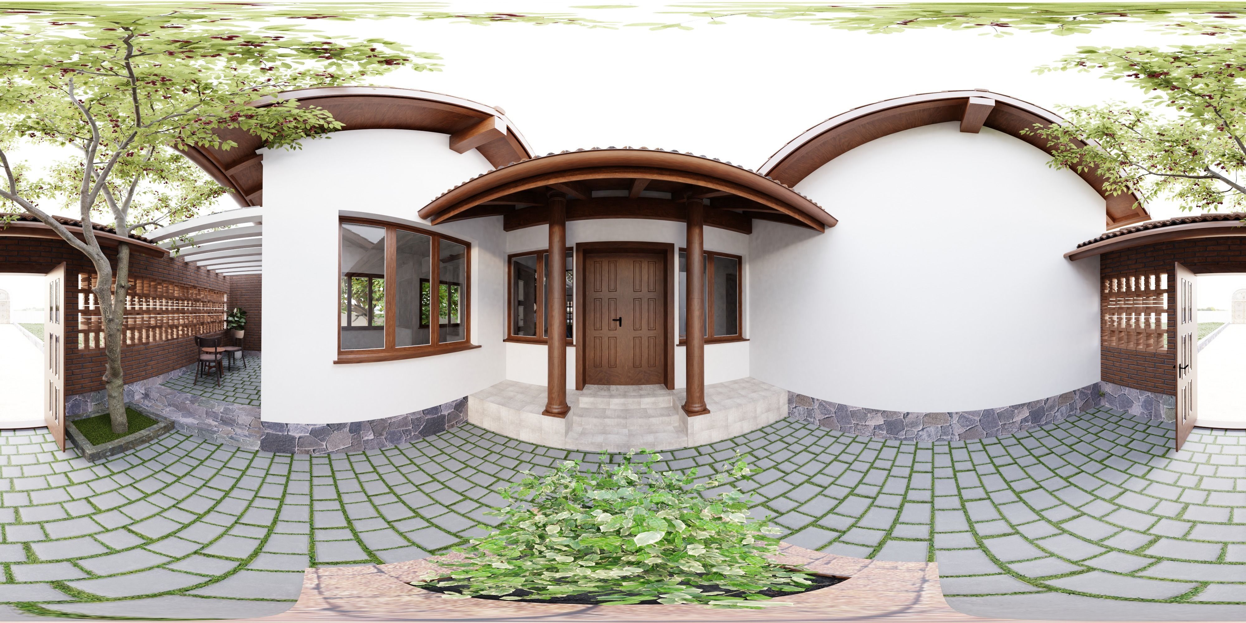COURTYARD HOUSE 3D model_2