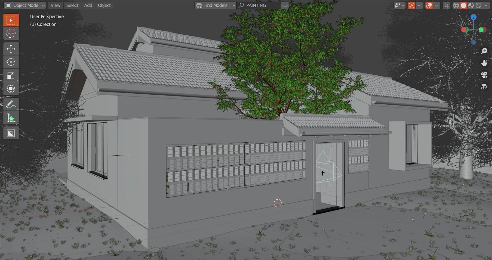 COURTYARD HOUSE 3D model_4