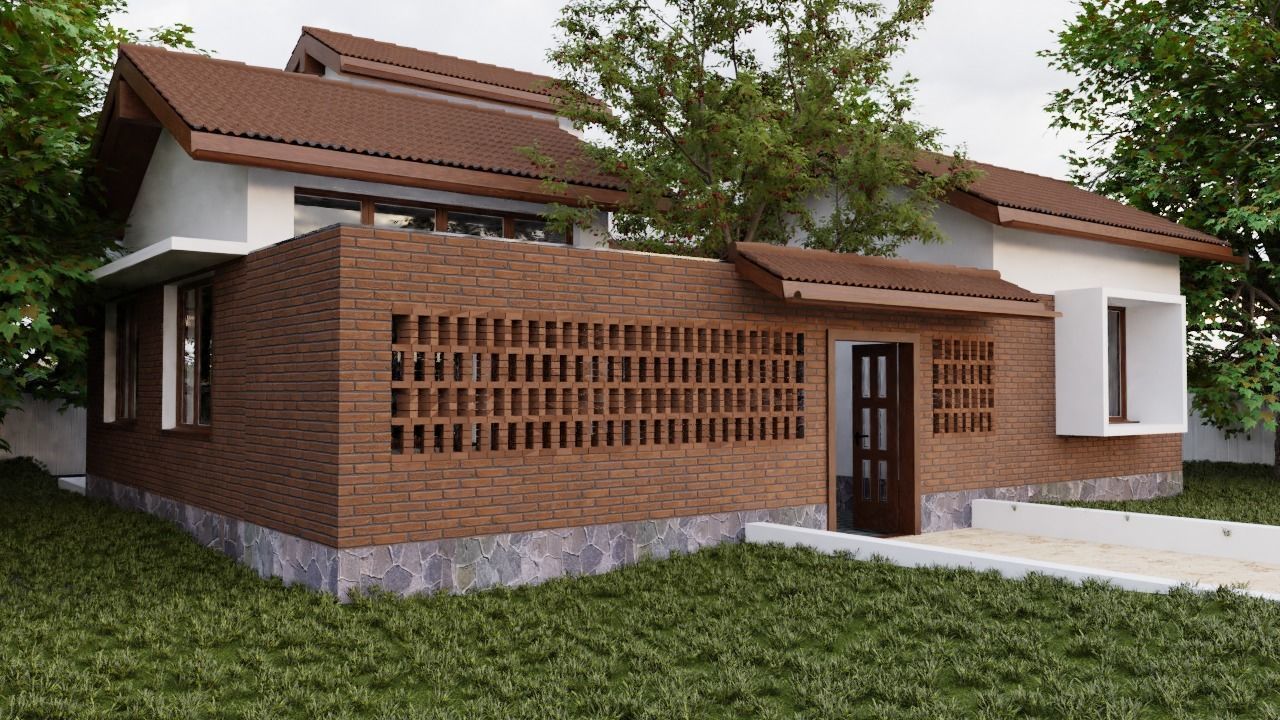 COURTYARD HOUSE 3D model_1