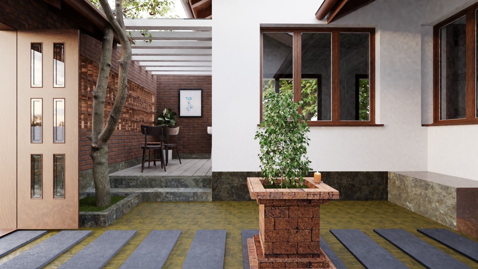 COURTYARD HOUSE 3D model_3