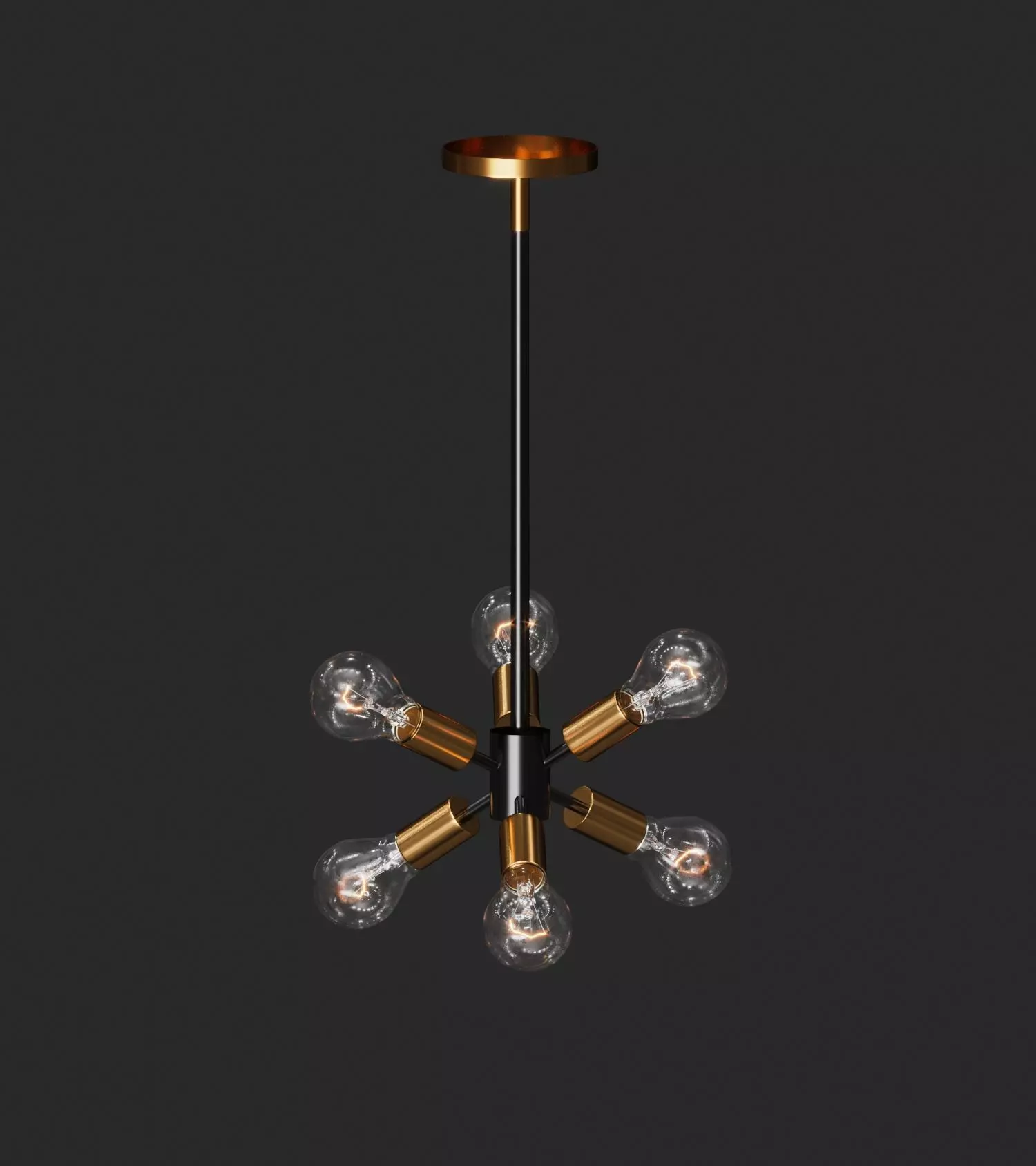 Chandelier stella pendant light 3D model_0