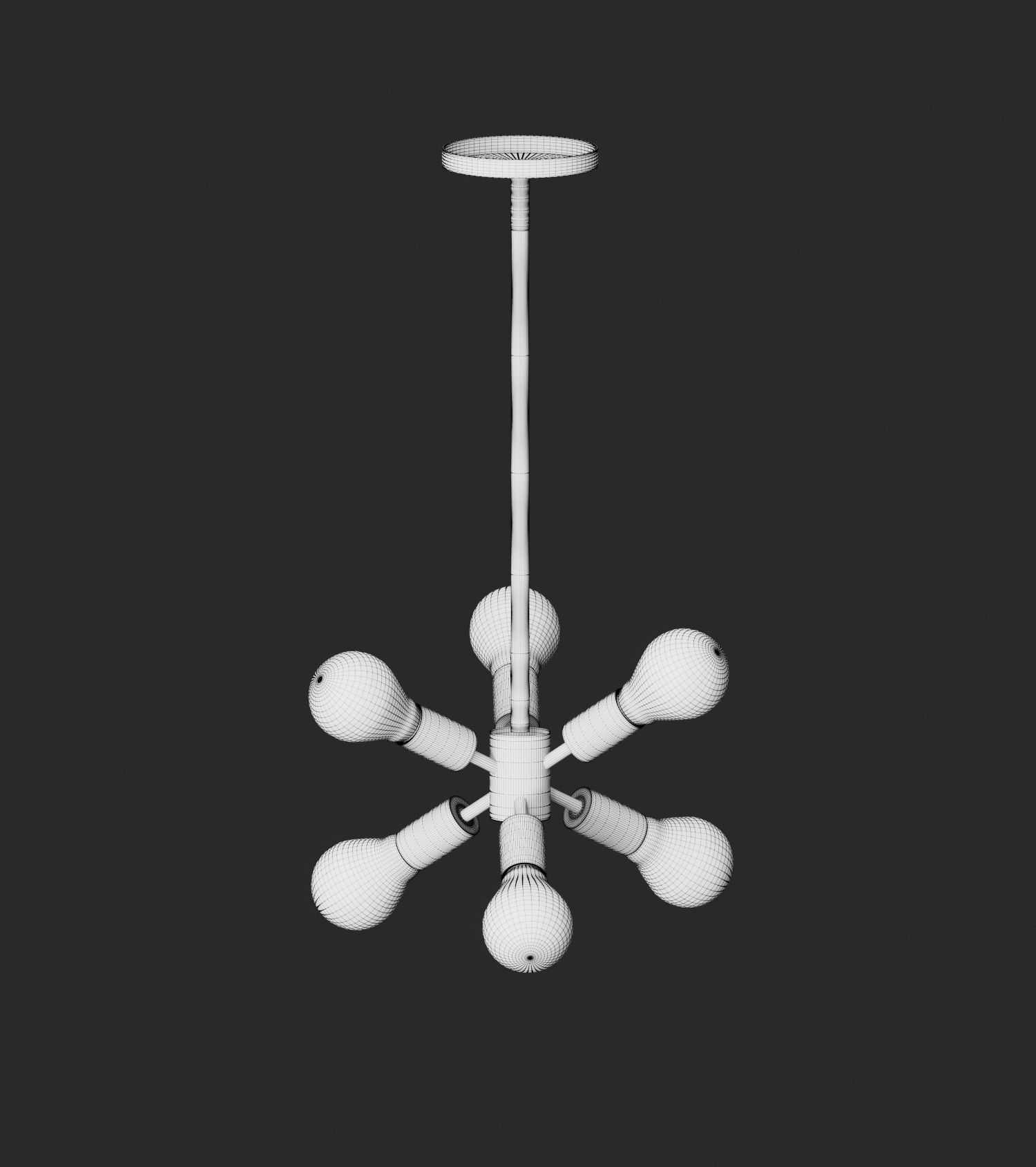 Chandelier stella pendant light 3D model_4