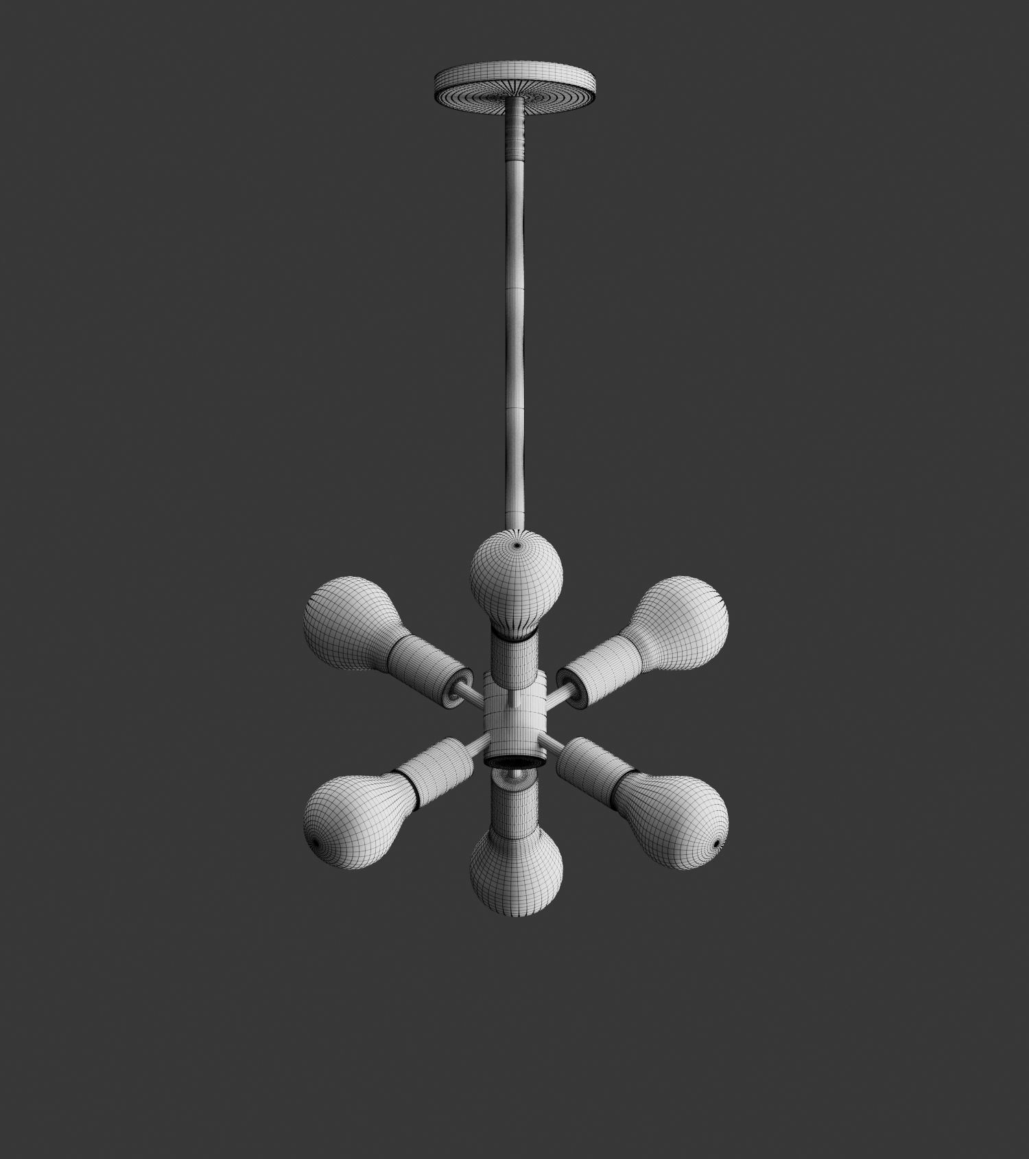 Chandelier stella pendant light 3D model_5